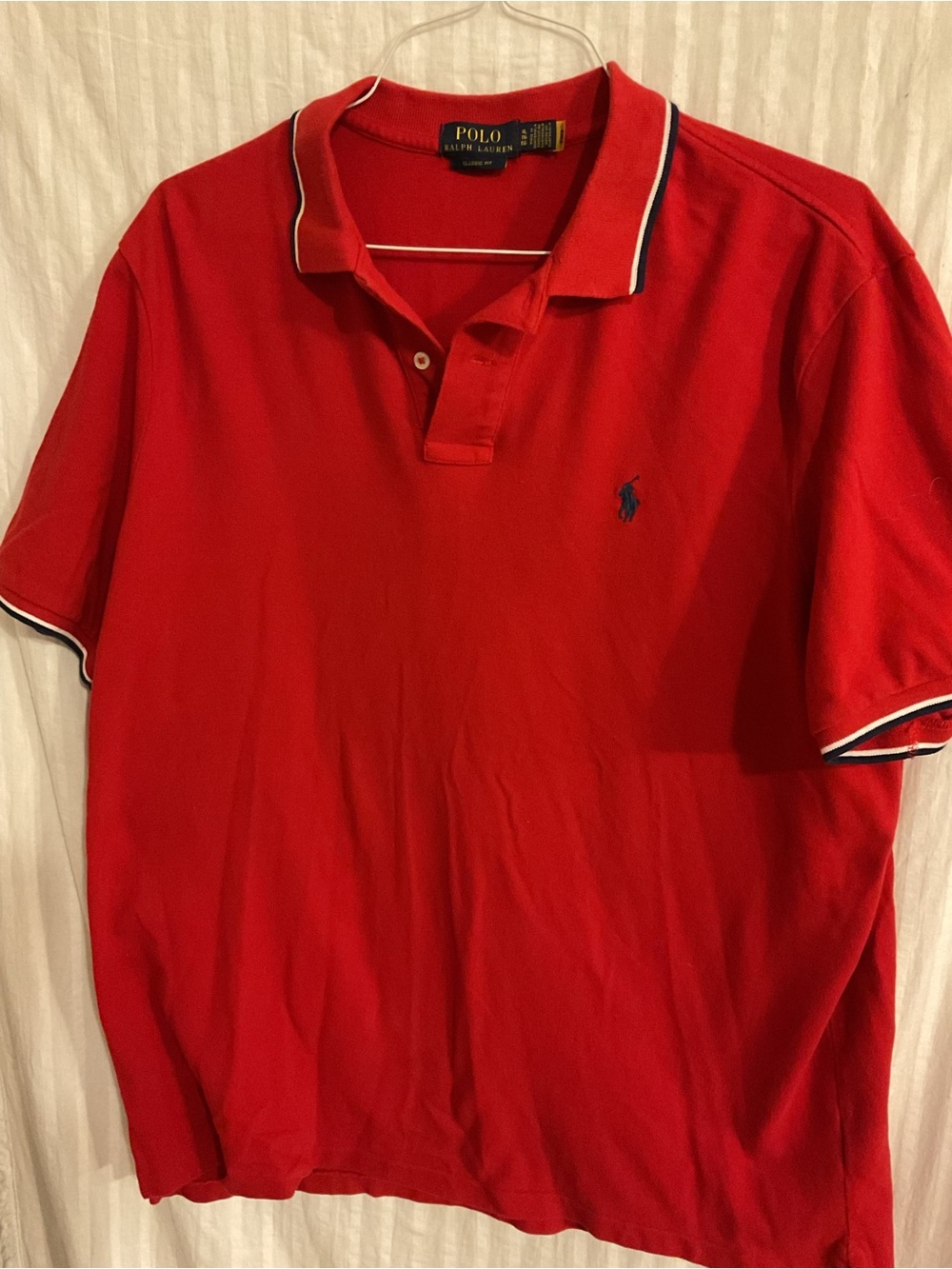 Polo by Ralph Lauren Red Classic Pique Polo Shirt XL